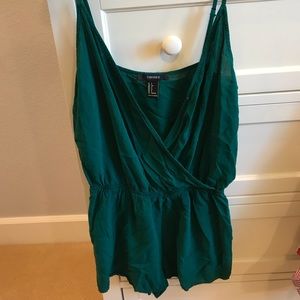 Forever 21 green romper